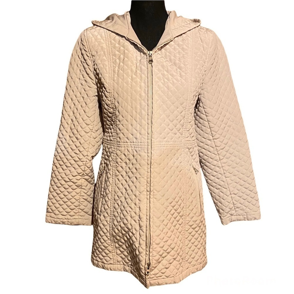 Esprit Quilted Mid Length Medium Weight Full Zip Outdoor Jack Women's M Medium